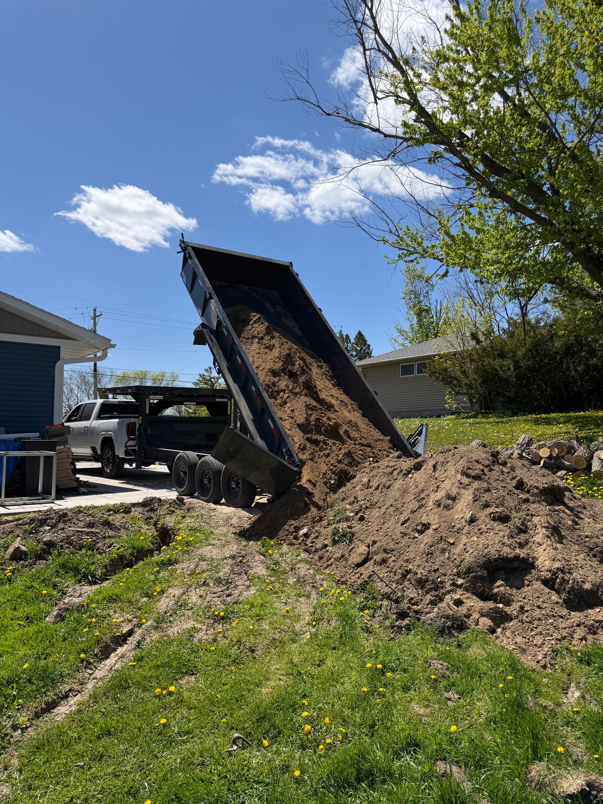 Gallery photos for Front Yard Regrading and Topsoil Cleanup After New Concrete: Image #4