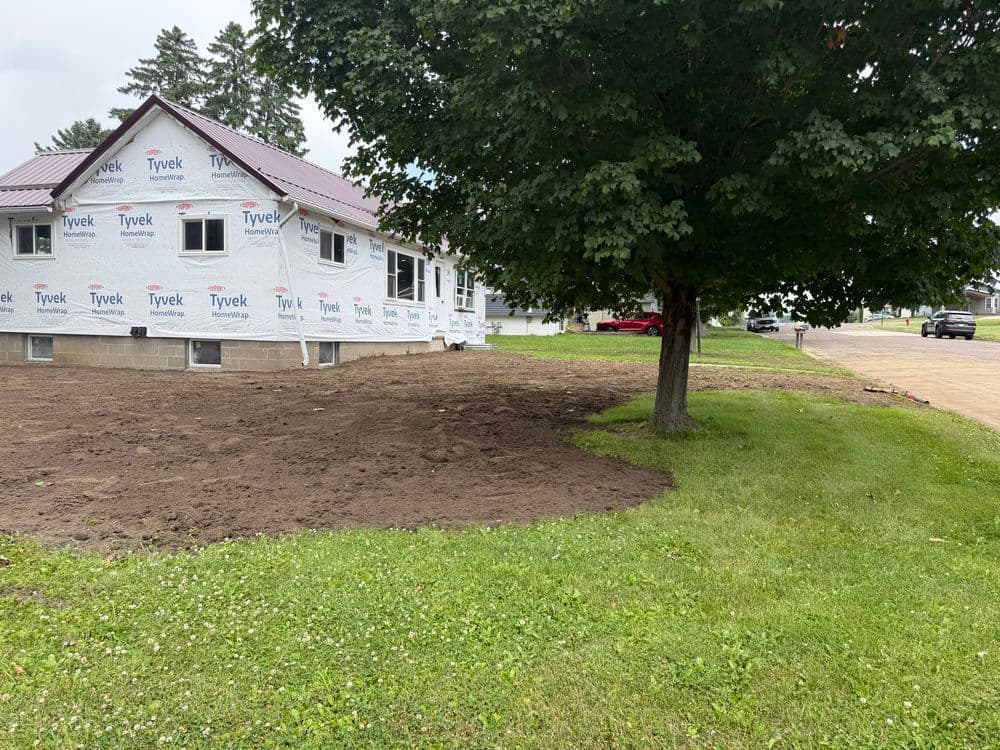 Gallery photos for Yard Regrading and Foundation Drainage Fix in Mabel MN: Image #1