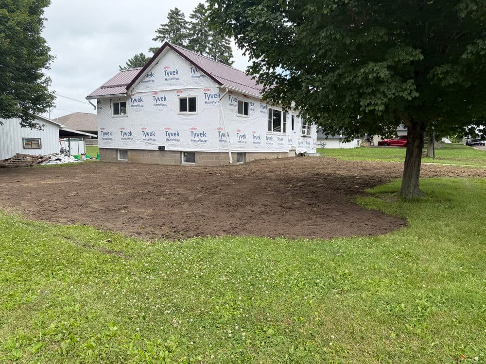 Gallery photos for Yard Regrading and Foundation Drainage Fix in Mabel MN: Image #2